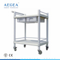 AG-UTB08 hôpital multifonction ABS utilitaire en gros utilisé chariots de médicaments